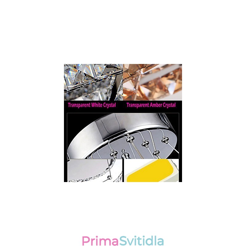 Závěsné osvětlení Lustr Světlo Transparentní NEBO Jantarové K9 Crystal Double Stropní svítidla ve tvaru srdce