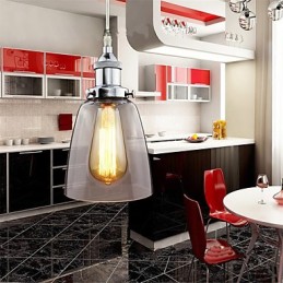 Moderní Chrome Glass Vintage Industrial Retro Fitting Edison Závěsné světlo Cafe Veranda Light