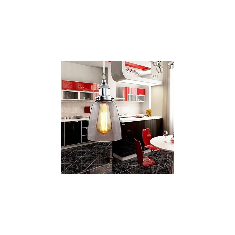 Moderní Chrome Glass Vintage Industrial Retro Fitting Edison Závěsné světlo Cafe Veranda Light