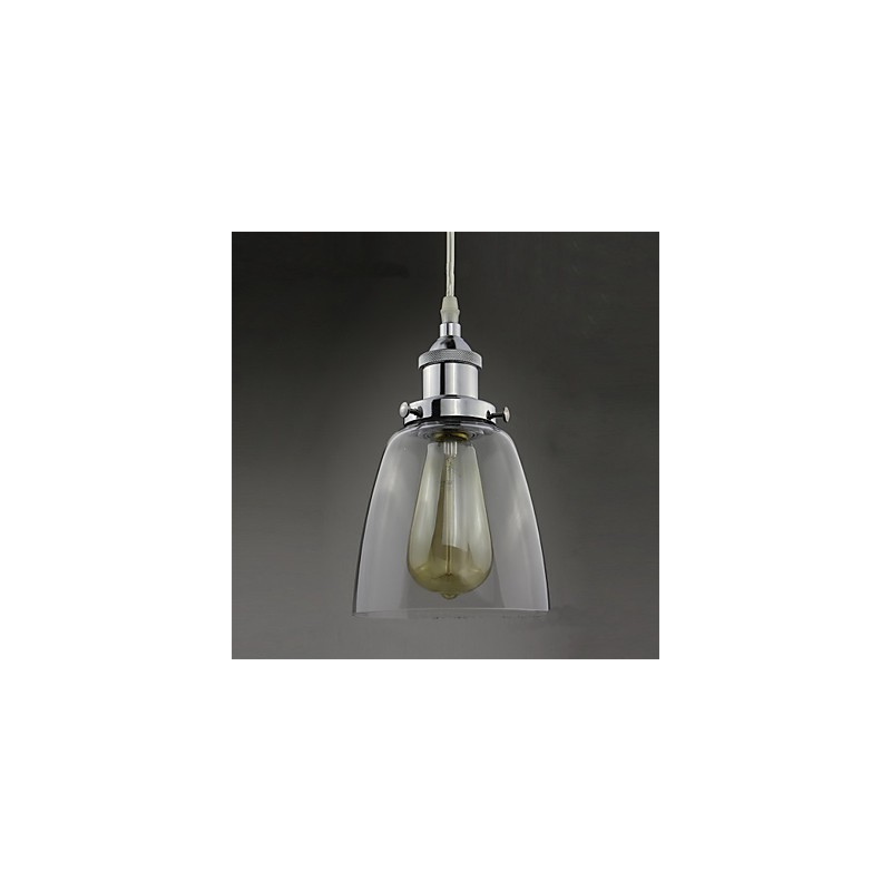 Moderní Chrome Glass Vintage Industrial Retro Fitting Edison Závěsné světlo Cafe Veranda Light