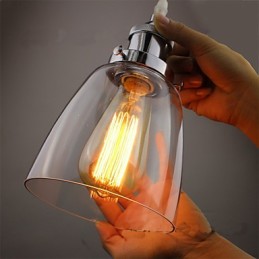 Moderní Chrome Glass Vintage Industrial Retro Fitting Edison Závěsné světlo Cafe Veranda Light