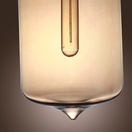 Moderní skleněné závěsné svítidlo se 2 světly v designu průhledné láhve