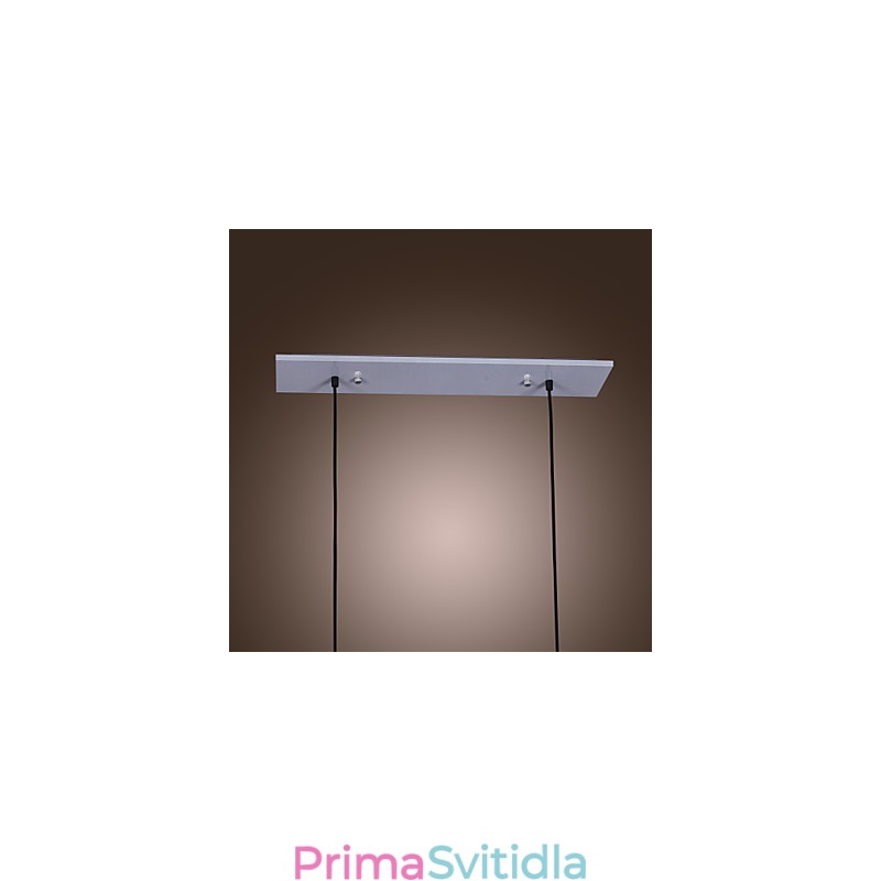 Moderní skleněné závěsné svítidlo se 2 světly v designu průhledné láhve