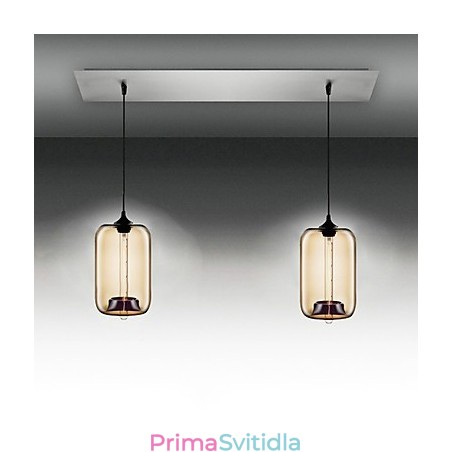 Moderní průhledné skleněné závěsné svítidlo se 2 světly v bublinkovém designu Moderní průhledné skleněné závěsné svítidlo se 2 světly v bublinkovém designu