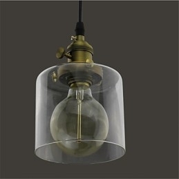 Skleněná mosaz Retro Vintage Industrial ART Kavárna Garáž závěsné světlo