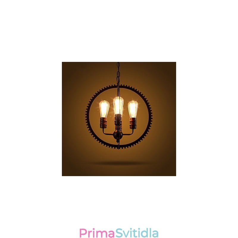 Creative Retro závěsné lampy Americký country kovaný lustr