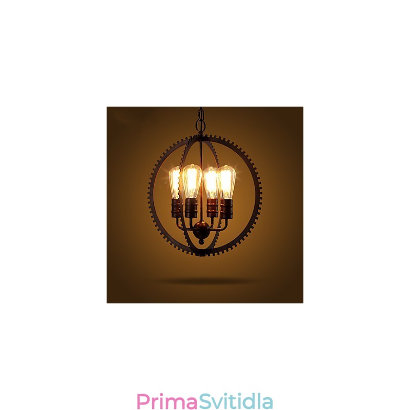 Creative Retro závěsné lampy Americký country kovaný lustr