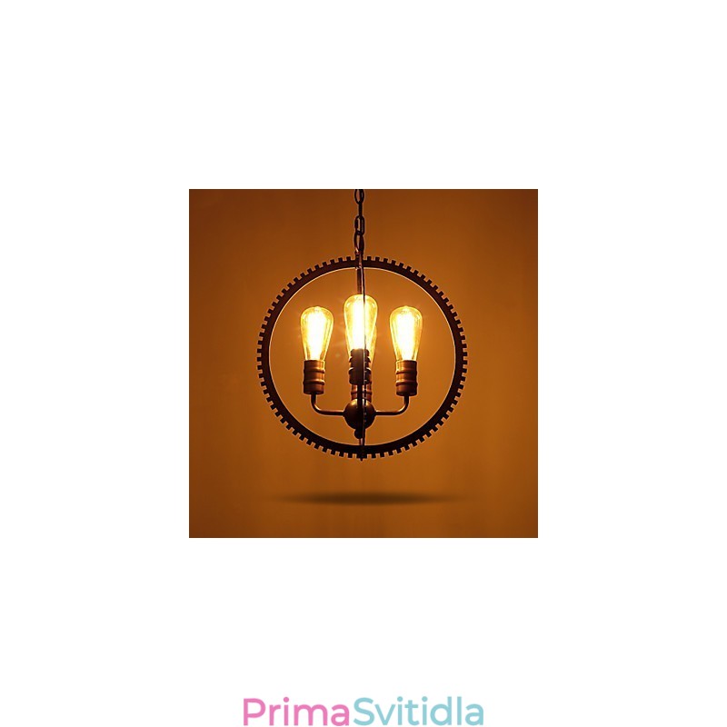 Creative Retro závěsné lampy Americký country kovaný lustr