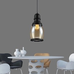 Retro osvětlení Loft Lights Skleněné závěsné světlo