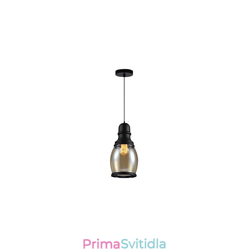 Retro osvětlení Loft Lights Skleněné závěsné světlo