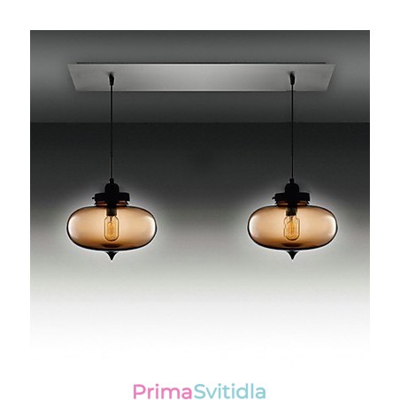 Moderní průhledné skleněné závěsné svítidlo se 2 světly v bublinkovém designu Moderní průhledné skleněné závěsné svítidlo se 2 světly v bublinkovém designu