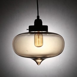 Moderní průhledné skleněné závěsné svítidlo se 2 světly v bublinkovém designu