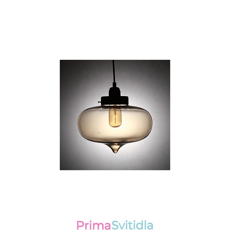 Moderní průhledné skleněné závěsné svítidlo se 2 světly v bublinkovém designu