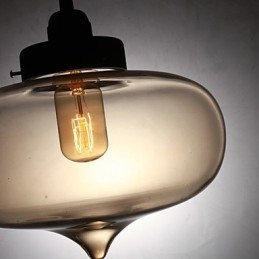Moderní průhledné skleněné závěsné svítidlo se 2 světly v bublinkovém designu