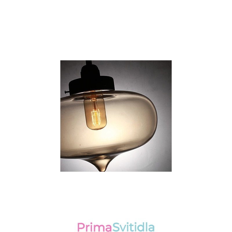 Moderní průhledné skleněné závěsné svítidlo se 2 světly v bublinkovém designu