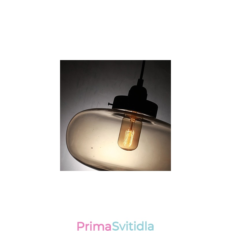 Moderní průhledné skleněné závěsné svítidlo se 2 světly v bublinkovém designu