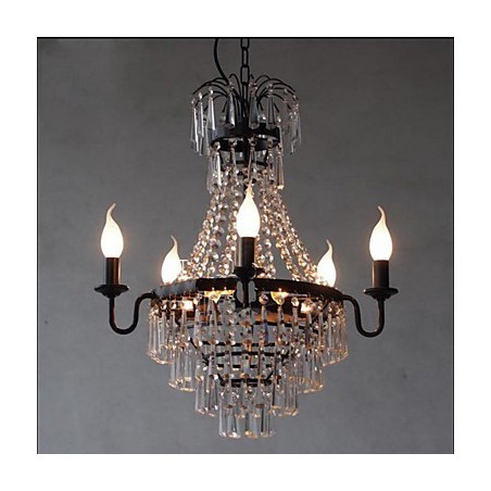 Americká country retro svíčková křišťálová lampa Americká country retro svíčková křišťálová lampa