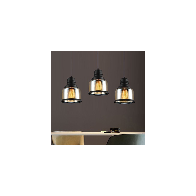 Retro osvětlení Loft Lights Skleněné závěsné světlo