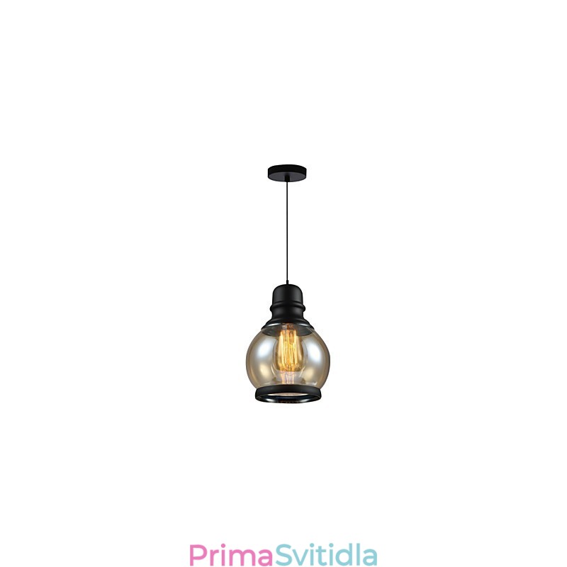 Retro osvětlení Loft Lights Skleněné závěsné světlo