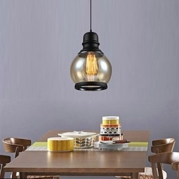 Retro osvětlení Loft Lights Skleněné závěsné světlo
