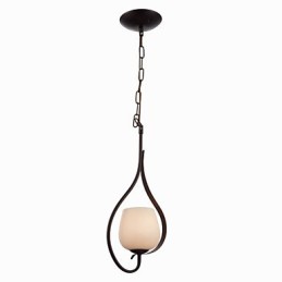 Závěsné svítidlo na malování železa se skleněným stínidlem Klasická osvětlovací lampa s 1 hlavou