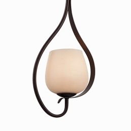 Závěsné svítidlo na malování železa se skleněným stínidlem Klasická osvětlovací lampa s 1 hlavou