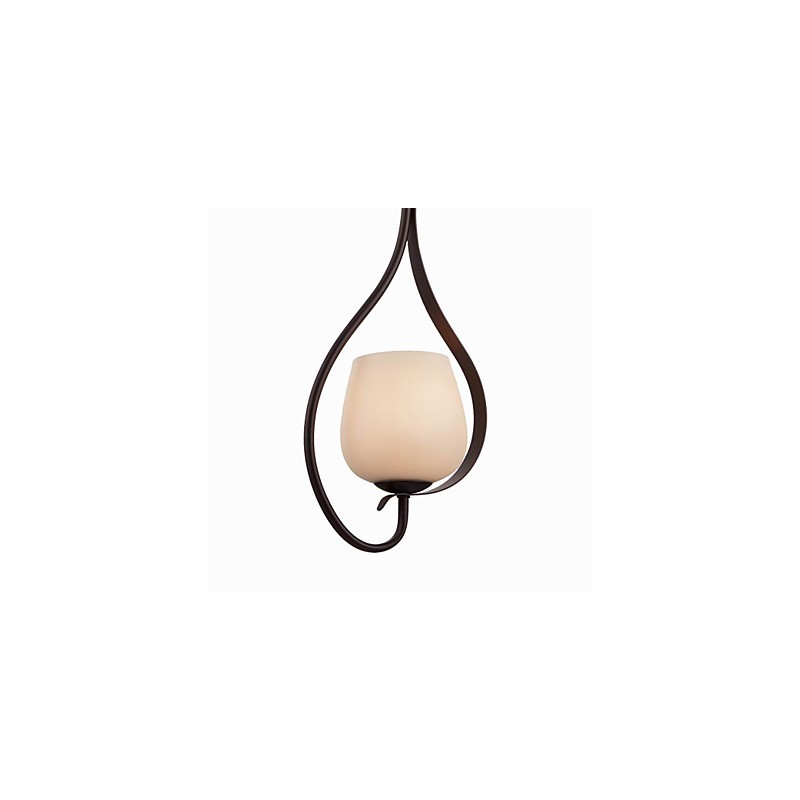 Závěsné svítidlo na malování železa se skleněným stínidlem Klasická osvětlovací lampa s 1 hlavou