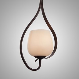 Závěsné svítidlo na malování železa se skleněným stínidlem Klasická osvětlovací lampa s 1 hlavou