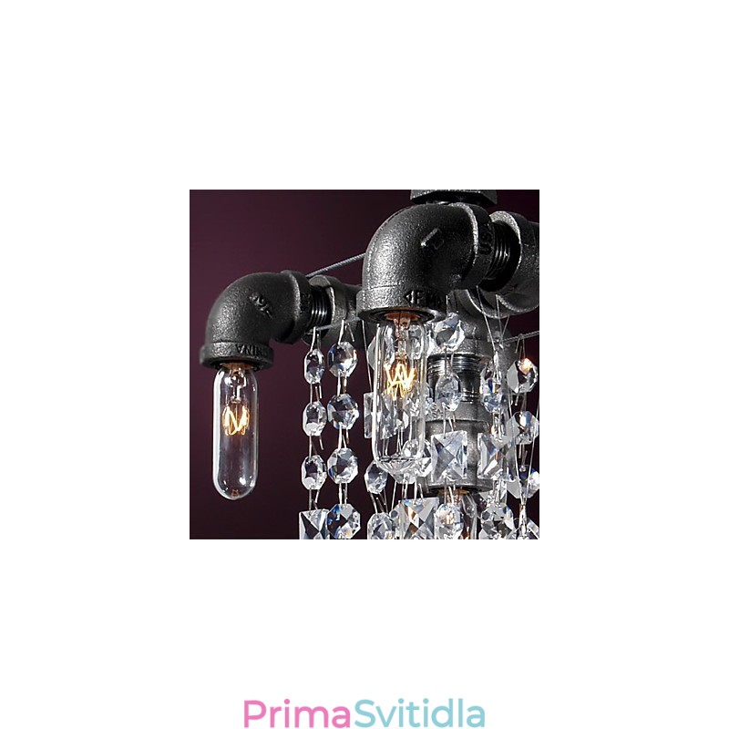 Charakteristický severoamerický 5 světelný přívěsek v designu potrubí