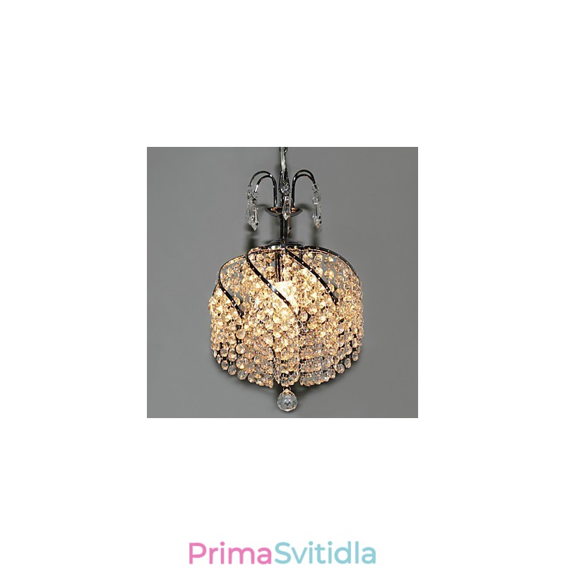 Stylové křišťálové závěsné svítidlo s 1 světlem