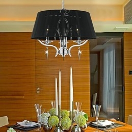 Elegantní křišťálový lustr se 3 světly v černém odstínu