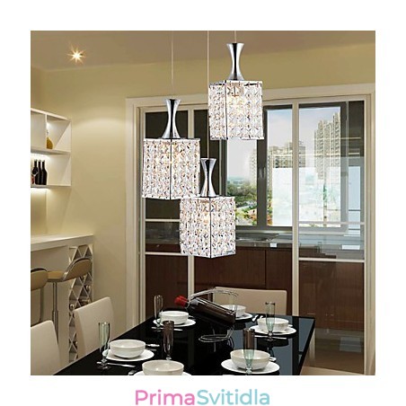 Kovový rám 3 světel K9 Crystal Lustr Droplight Send Bulb Kovový rám 3 světel K9 Crystal Lustr Droplight Send Bulb