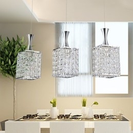 Kovový rám 3 světel K9 Crystal Lustr Droplight Send Bulb