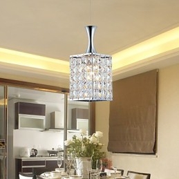 Kovový rám 3 světel K9 Crystal Lustr Droplight Send Bulb