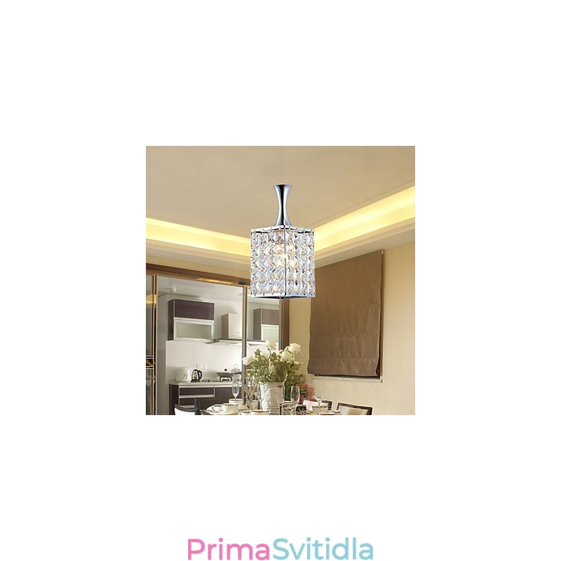 Kovový rám 3 světel K9 Crystal Lustr Droplight Send Bulb