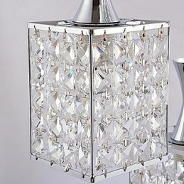 Kovový rám 3 světel K9 Crystal Lustr Droplight Send Bulb