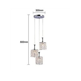 Kovový rám 3 světel K9 Crystal Lustr Droplight Send Bulb