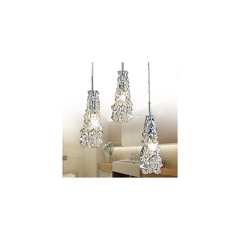 Tradition Classic Transparentní sklo 3 Light Lustr