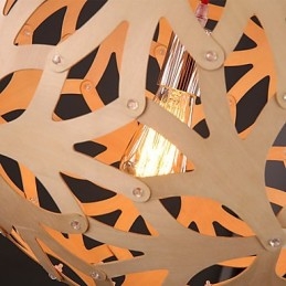 Lustr Mini Style Lucerna Dřevo Bambus