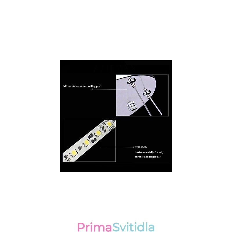 Akrylové závěsné svítidlo kulaté lustrové osvětlení se 2 kruhovými svítidly