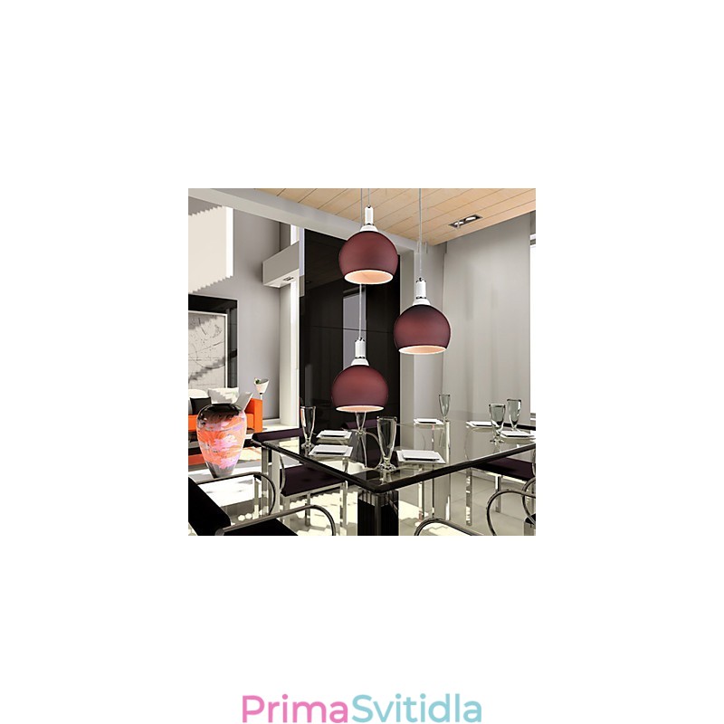 Moderní galvanicky pokovené závěsné světlo v mini stylu
