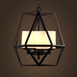 Nejvyšší úroveň Americange Vintage černá Iron Lamp Moderní lustr Lustr 4 světla