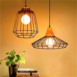 Americký Retro Birdcage Tvar Železný umělecký lustr