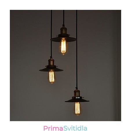 Vintage 3 Světelný Přívěsek V Iron Shade Vintage 3 Světelný Přívěsek V Iron Shade