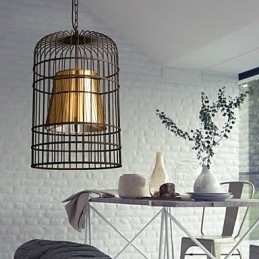 Lustr Rustic Lodge Drum Metal