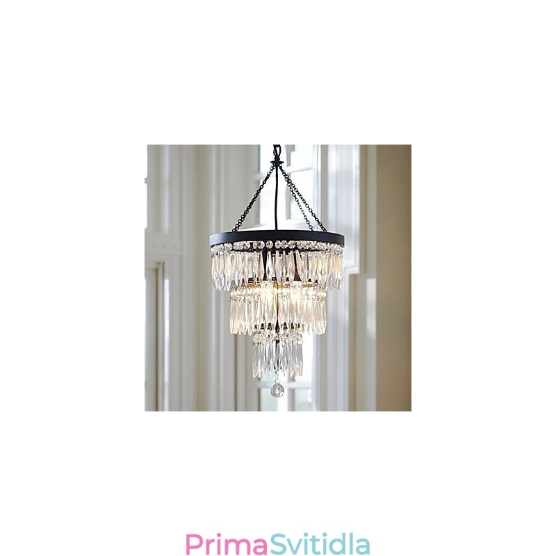 Přívěsek 3 Lehký moderní elegantní kovový křišťálový obraz