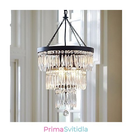 Přívěsek 3 Lehký moderní elegantní kovový křišťálový obraz Přívěsek 3 Lehký moderní elegantní kovový křišťálový obraz