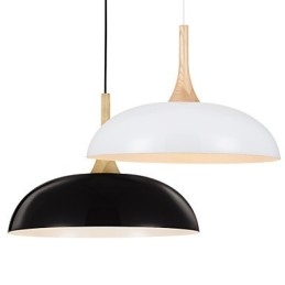 Mini umělecká závěsná lampa 1 Světlo Moderní Jednoduchost Černobílá povrchová úprava Hliníkové a dřevěné závěsné svítidlo