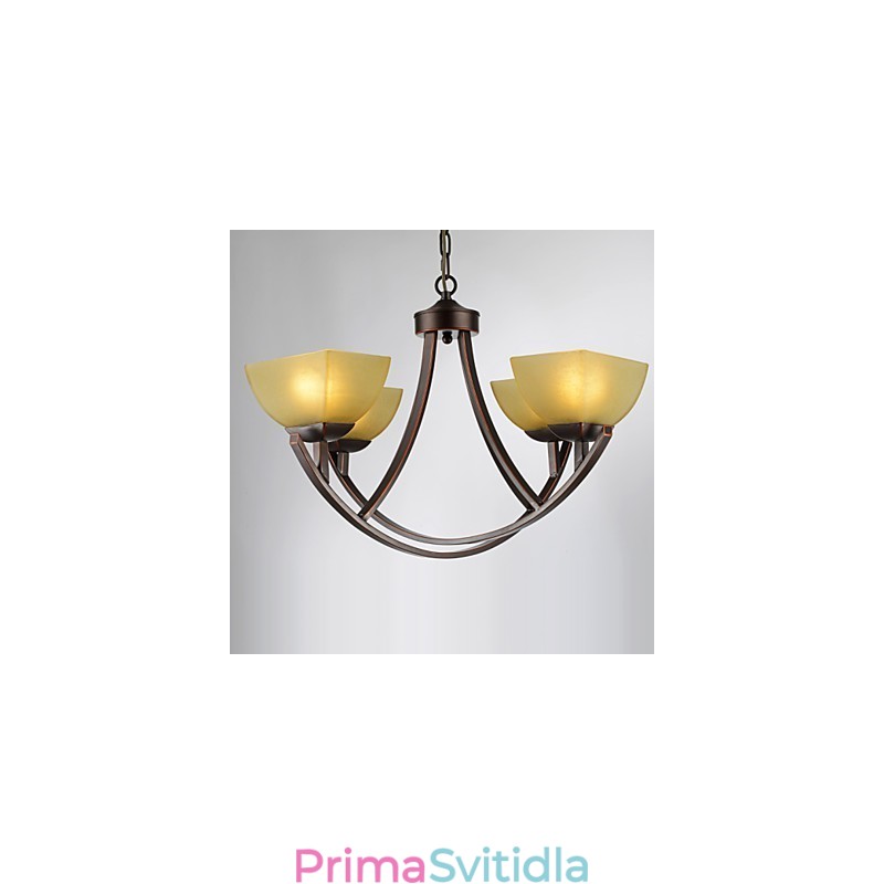 Lustr 4 světla Tradiční klasický Vintage Metal