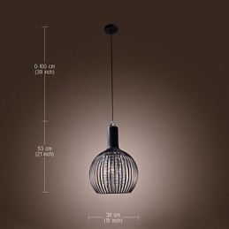 Moderní moderní galvanické závěsné svítidlo v křišťálovém mini stylu